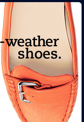 Bye bye snow boots. Hello sunny-weather shoes.