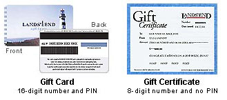 gift certificate vs. gift card