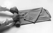 Roll clothes.