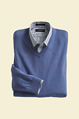 Perfect 65650 CS Mens Regular Fine Guage Vneck Pul