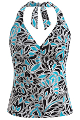 Beach Living Floral V-neck Swim Top