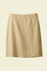 Lands' End Women's Uniform Long Chino Skort