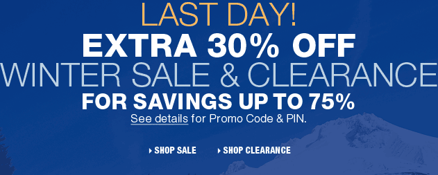 Extra 30% Off Winter Sale & Clearance For Savings Up To 75%