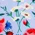 Soft Cloud Blue Poppy Floral