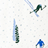 Blue Snow Skiers/Ivory