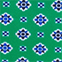 Green/Navy Geo Floral