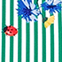 Floral/Vibrant Clover Stripe