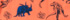 Orange Comic Dinos