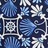 Seashell Geo/Navy Border