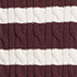 Burgundy/Ivory Latte Stripe