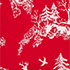Red/Ivory Woodland Scene