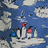 Cobalt Blue Holiday Penguins