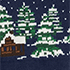 Cabin In Snowglobe/Navy