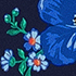 Navy/Tossed Poppy Floral