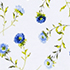 White/Blue Floral Sprigs