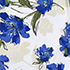 White/Blue Etched Floral