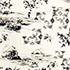 Egret/Black Toile