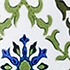 White/Green Geo Floral