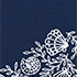 Shell Embroidery/Deep Sea Navy