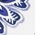 White/Blue Vintage Floral