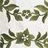 Ivory/Green Floral Vine