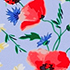 Soft Cloud Blue Poppy Floral