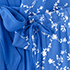 Muted Cobalt Blue Floral Vine