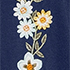 Floral Vine Embroidery/Navy