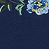 Floral Embroidery/Deep Sea