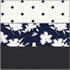 Ivory Dot/Floral/Navy