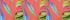 Coral/Multi Tropic Palm Border