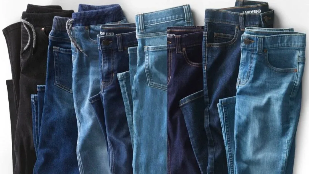 Eight pairs of Lands' End Women's Jeans.