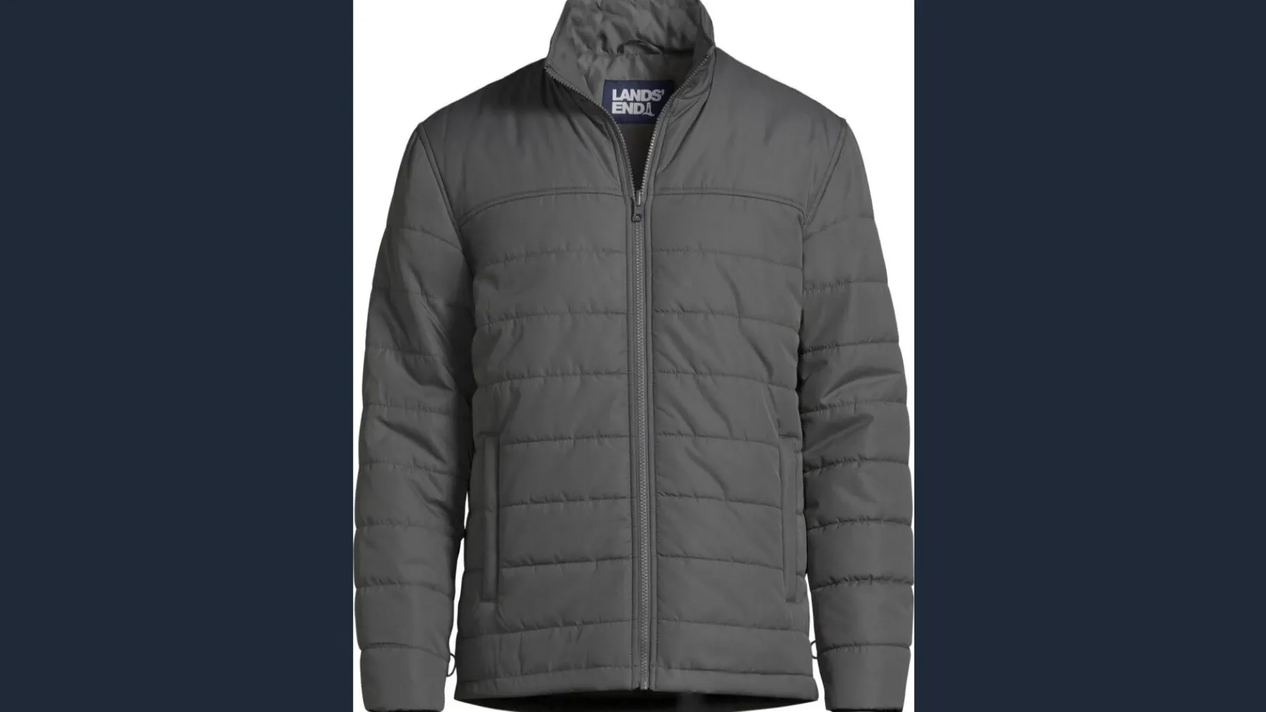 Men's Gray Insulated Jacket.