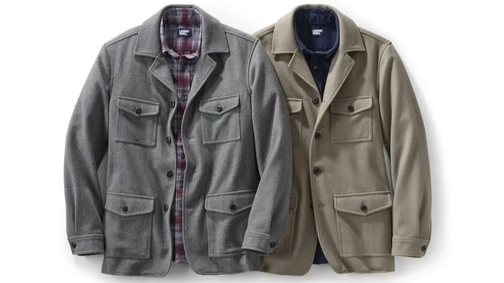 Two Lands' End shirt jackets.