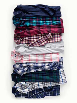 Assorted flannel shirts