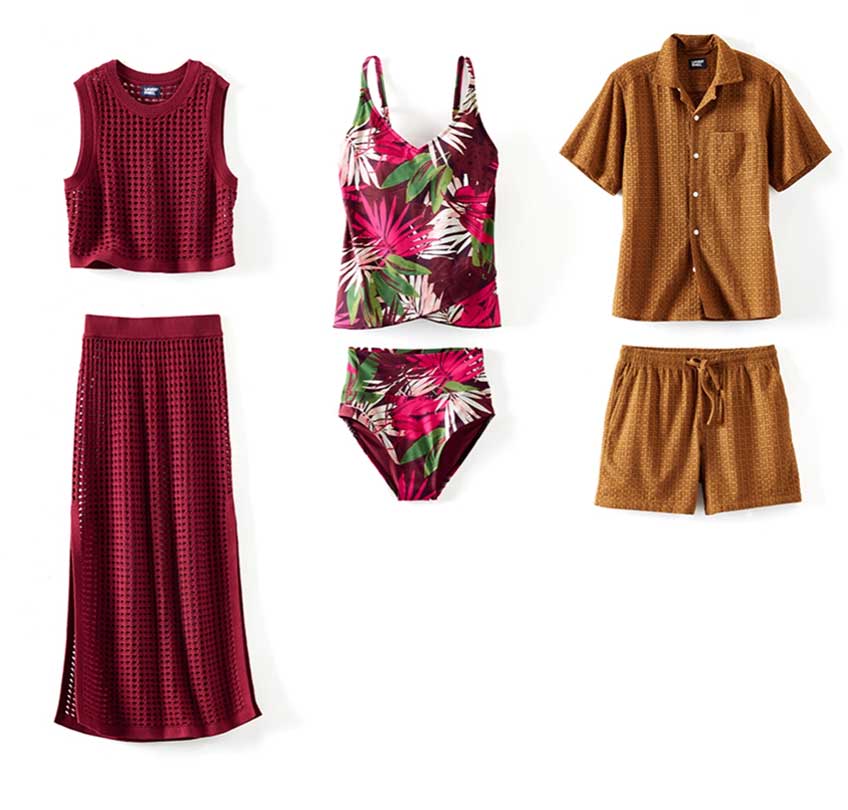 Matching swim and apparel sets