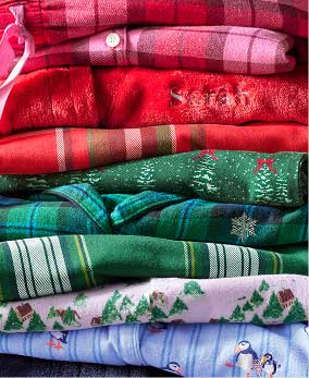Pajamas in assorted patterns