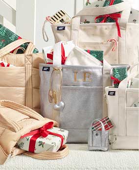 Totes in assorted sizes and colors