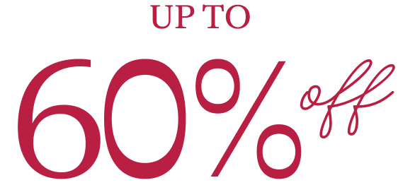 Up to 60% off*