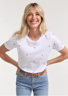 Woman wearing top and jeans