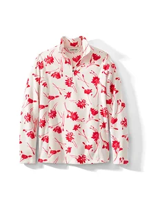 A floral patterned outerwear.