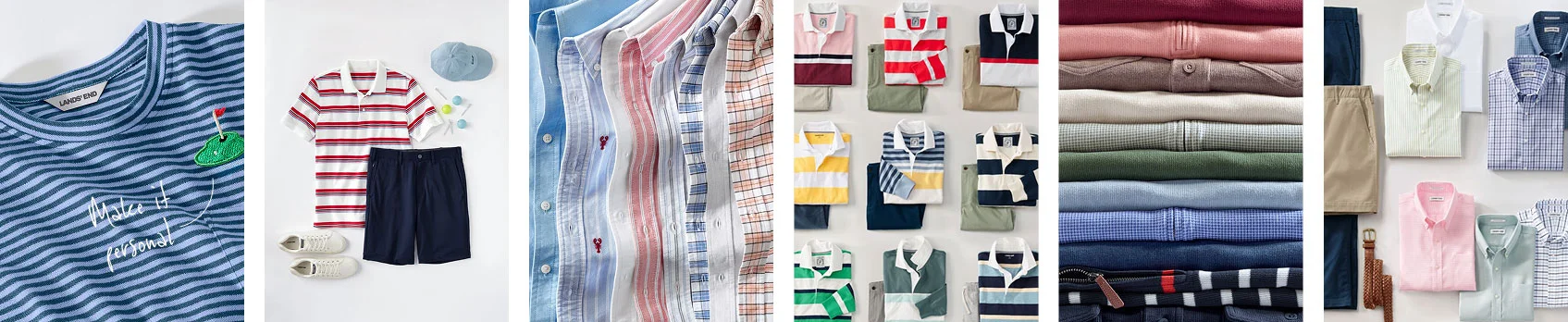 Laydowns of various polos and dress shirts for Father's Day.