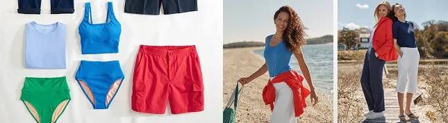 A variety of bright color clothes.