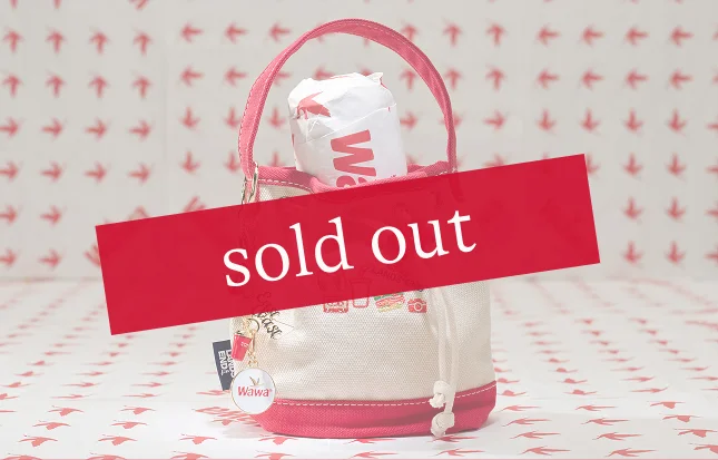 Sold Out message overlaid on top of Lands' End x Wawa tote