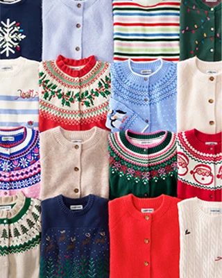 A variety of novelty holiday tops.