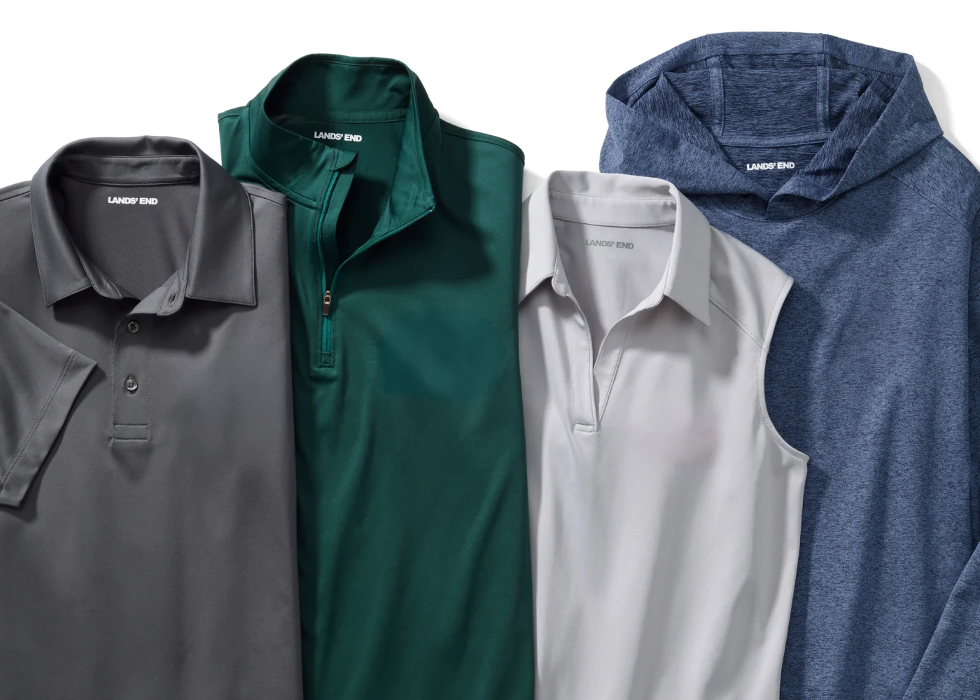 Unisex Rapid Dry Space Dye Quarter Zip Pullover Shirt | Lands' End