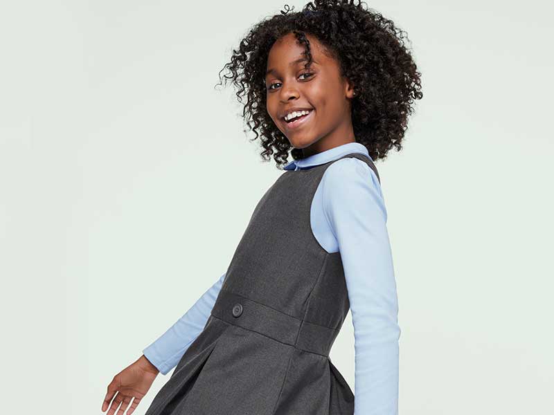 School Uniform Girls Plaid Jumper Top of Knee | Lands' End