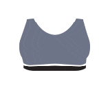 Diagram of a shelf swim bra