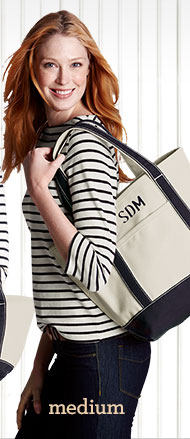 lands end tote sizes