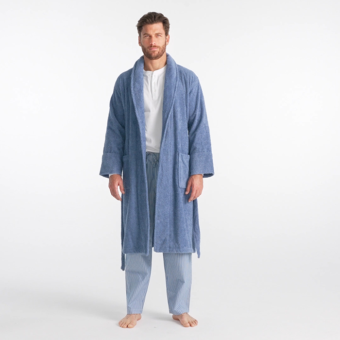 Men's Plush Soft Warm Fleece Bathrobe with Hood, Comfy Men's Robe